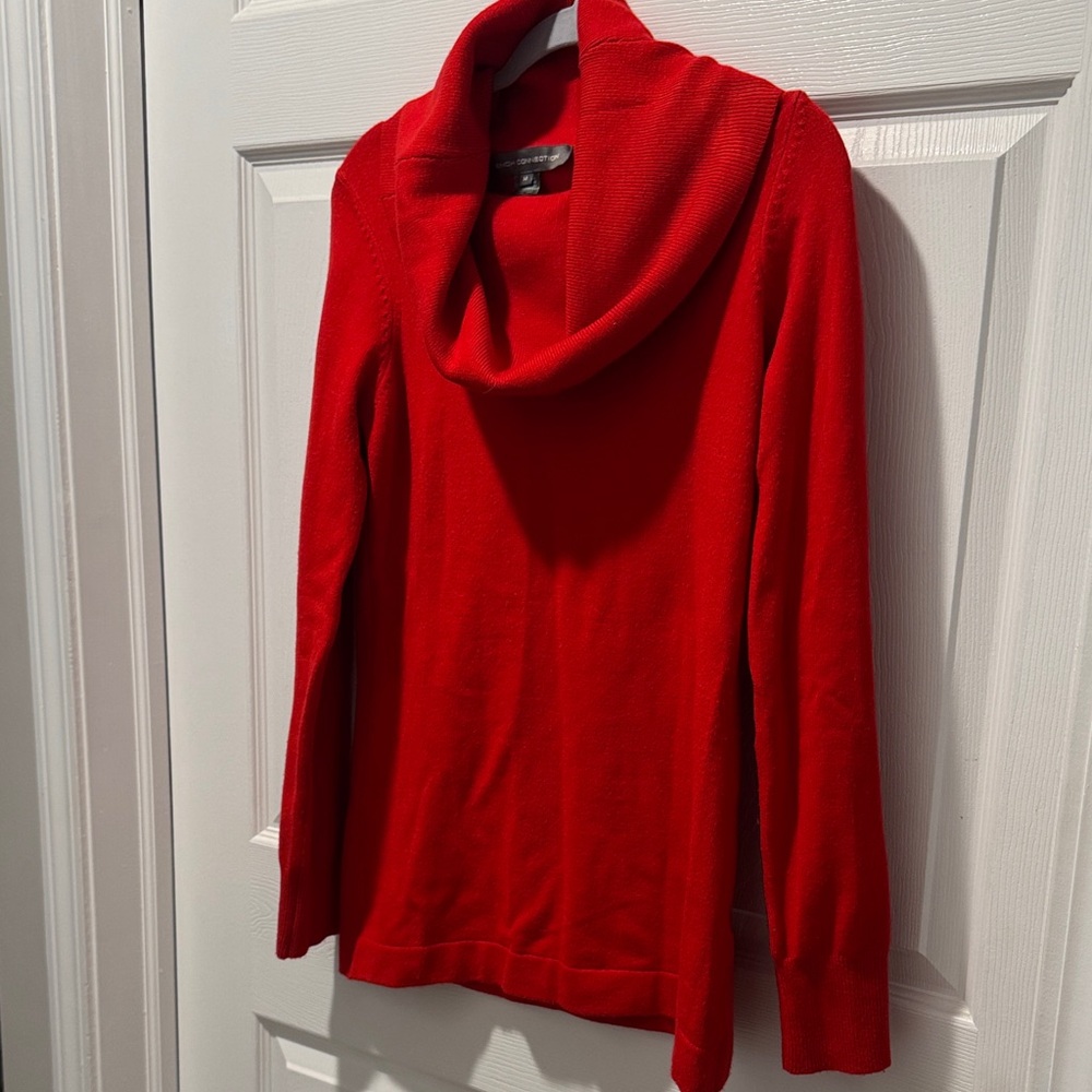 French Connection Vibrant Red Cowl Neck Sweater